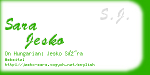 sara jesko business card